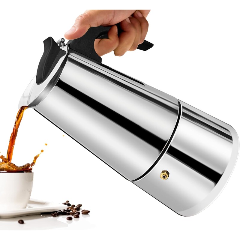 6 Cup Mocha Pot Stainless Stee - đánh giá và giá Moka Pot Stove