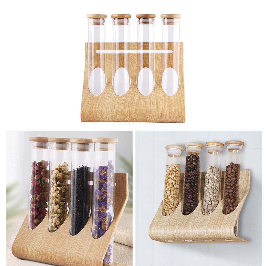 Glass Tube Storage Rack Visibl - đánh giá và giá Coffee Tea & Jane