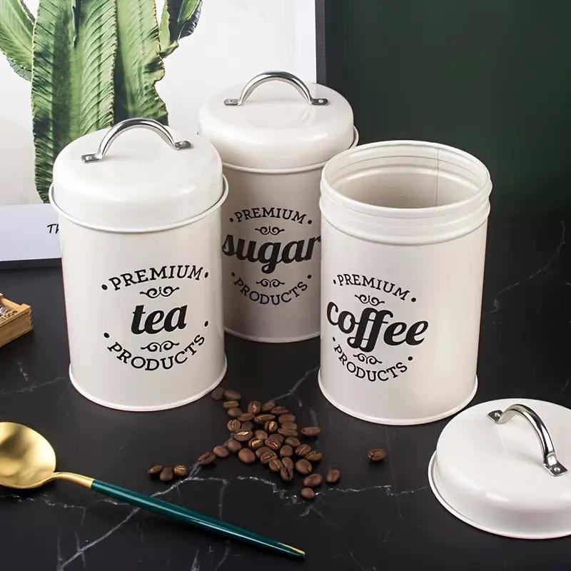 3Pcs Metal Round Kitchen Conta - đánh giá và giá Coffee Tea Sugar