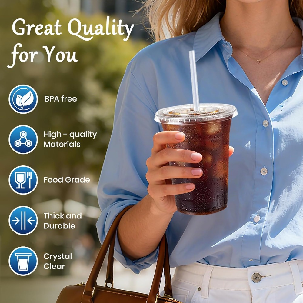 50 Pack 16oz Disposable Cups w - đánh giá và giá Coffee Tea Images