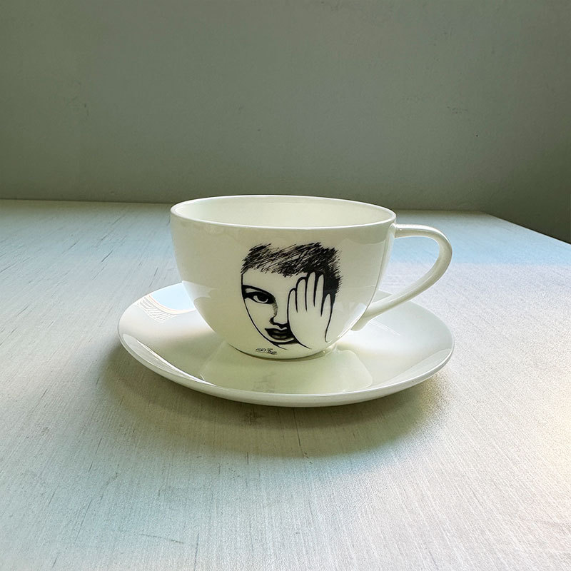 Ceramic Cup Hand Drawn Charact - đánh giá và giá Coffee Tea Images