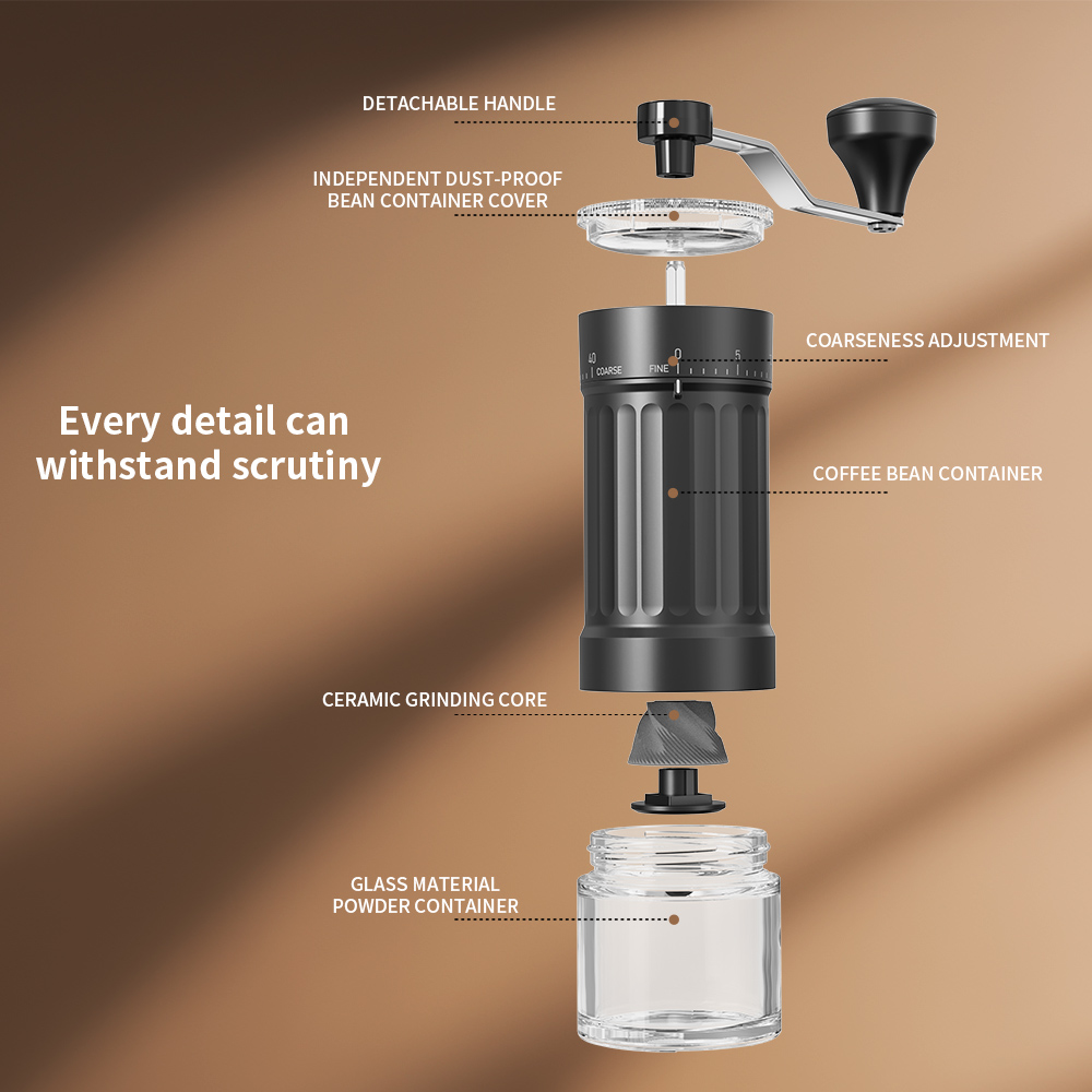 External Adjustable Conical Bu - đánh giá và giá Burr Hand Grinder